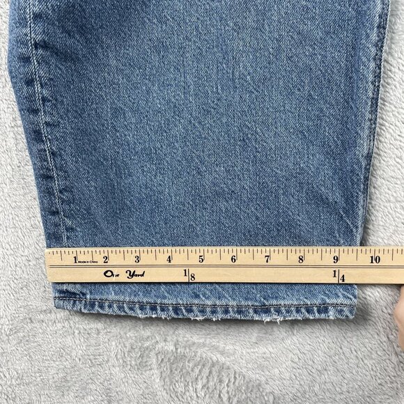 American Eagle Jeans Womens 8 Curvy Super High Rise Baggy Straight Denim - Picture 7 of 9